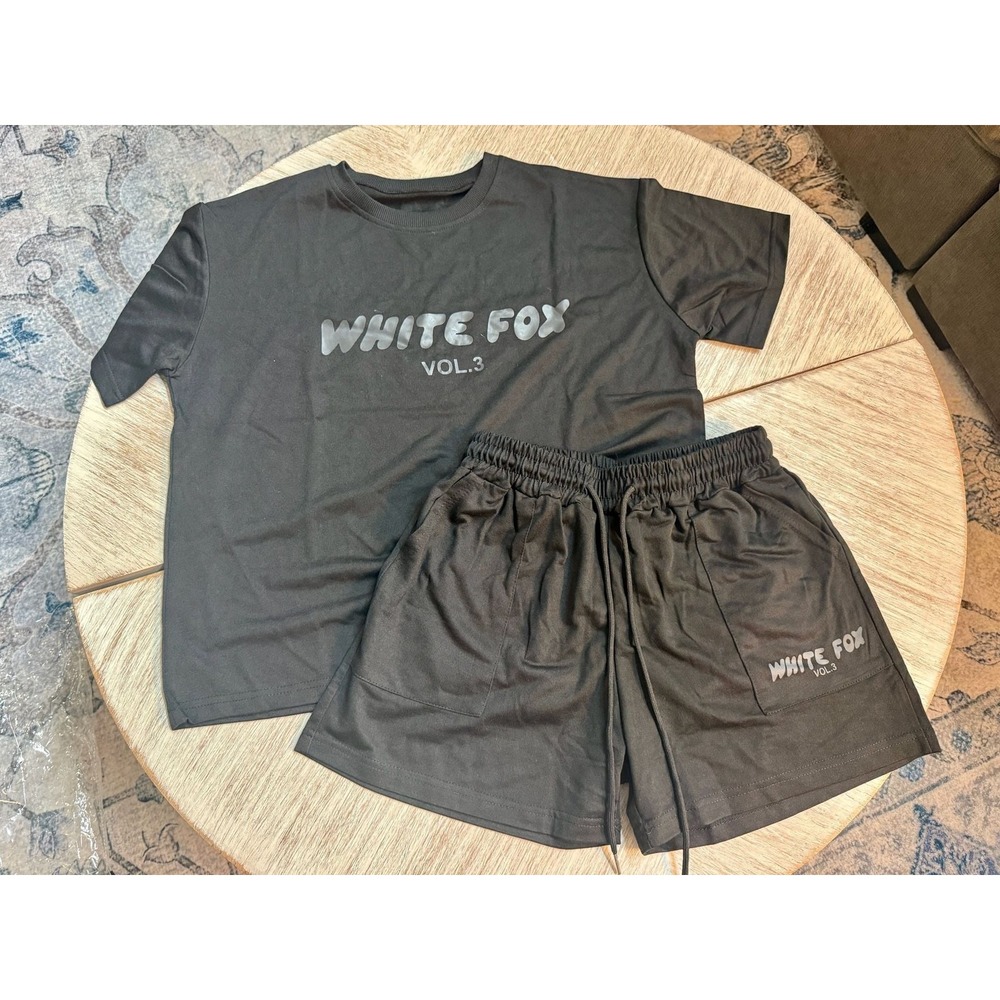 NEW White Fox Vol. 3 Lounge T-Shirt Shorts Set Small